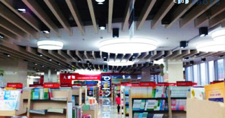 福建某图书馆安装U型铝方通和铝格栅
